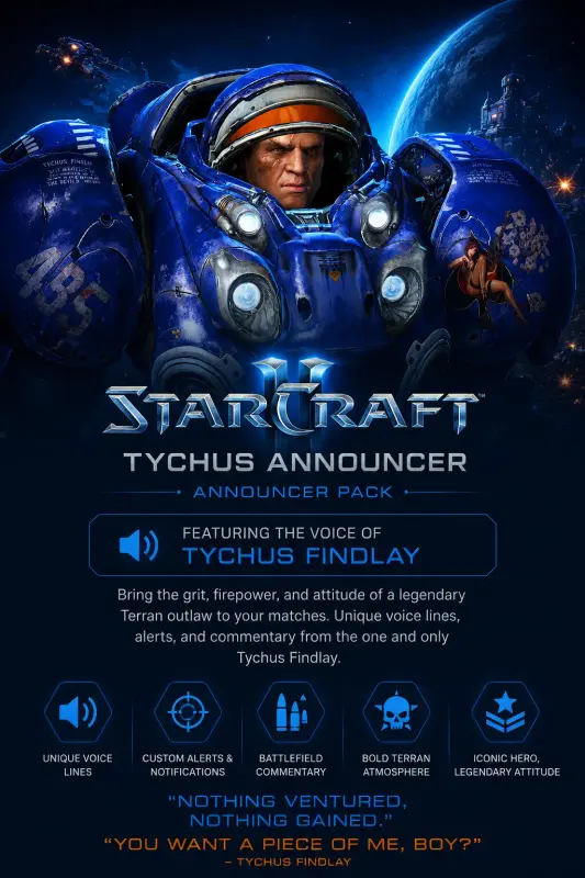 StarCraft II - Announcer Tychus DLC — Battle.net, Standard