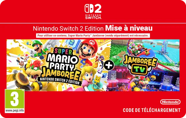 Super Mario Party Jamboree Mise à niveau Nintendo Switch 2 Edition + Jamboree TV + Jamboree TV — Nintendo Switch 2, Nintendo Switch 2 Edition