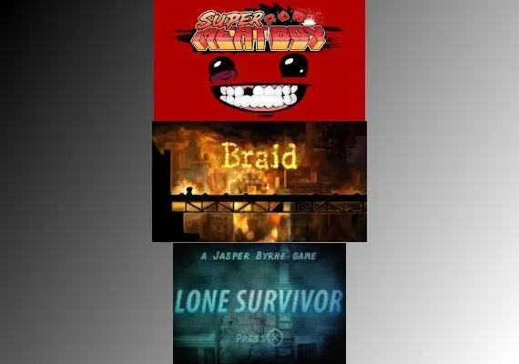 Super Meat Boy + Lone Survivor + Braid EN — Steam, Standard