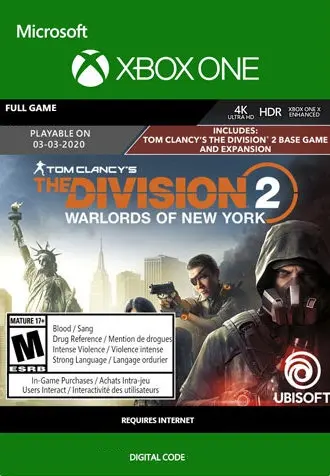 The Division 2: Warlords of New York — Xbox One, Standard