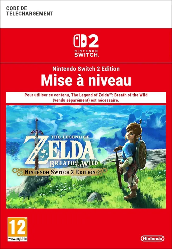 The Legend of Zelda: Breath of the Wild Mise à niveau Nintendo Switch 2 Edition — Nintendo Switch 2, Nintendo Switch 2 Edition