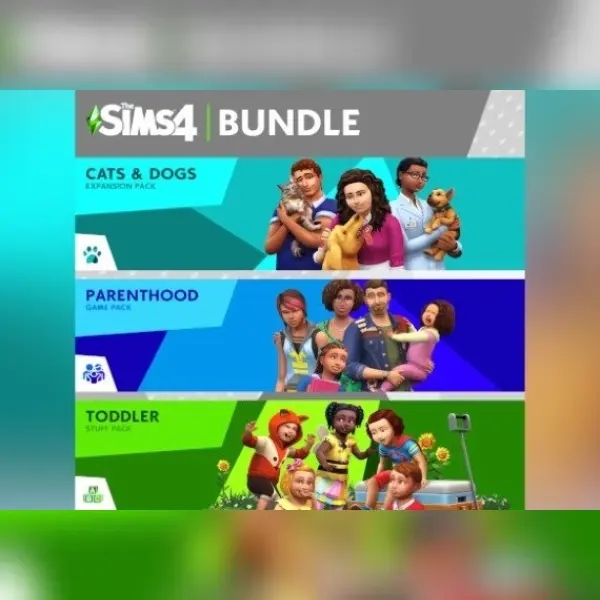 The Sims 4 Bundle - Cats & Dogs, Parenthood, Toddler Stuff (DLC) — Xbox One / Xbox Series X|S, Standard