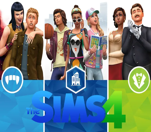 The Sims 4 - City Living + Vampires + Vintage Glamour DLC Bundle — EA app, Standard