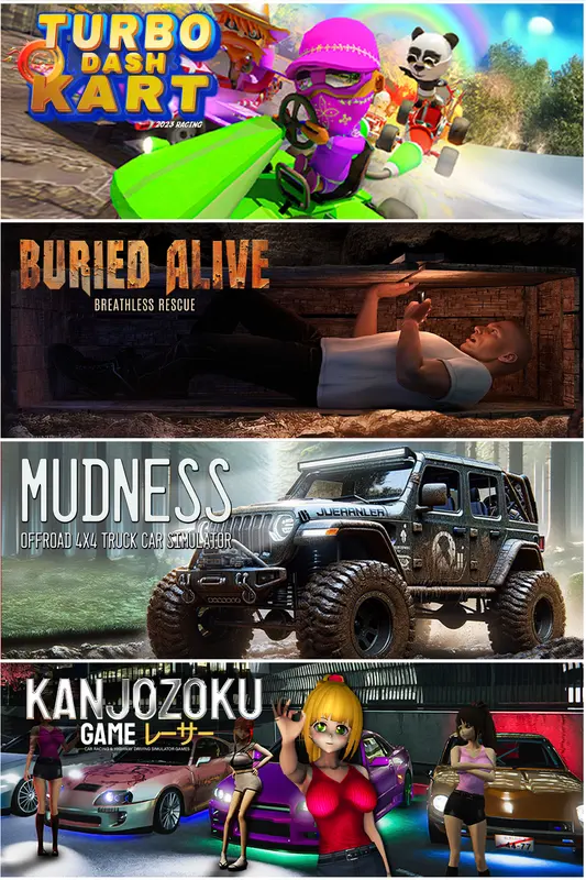 Turbo Dash Kart & Mudness Offroad & Buried Alive & Kanjozoku Game — Xbox Live, Standard