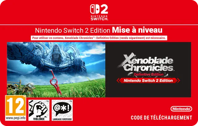 Xenoblade Chronicles: Definitive Edition Mise à niveau Nintendo Switch 2 Edition — Nintendo Switch 2, Nintendo Switch 2 Edition