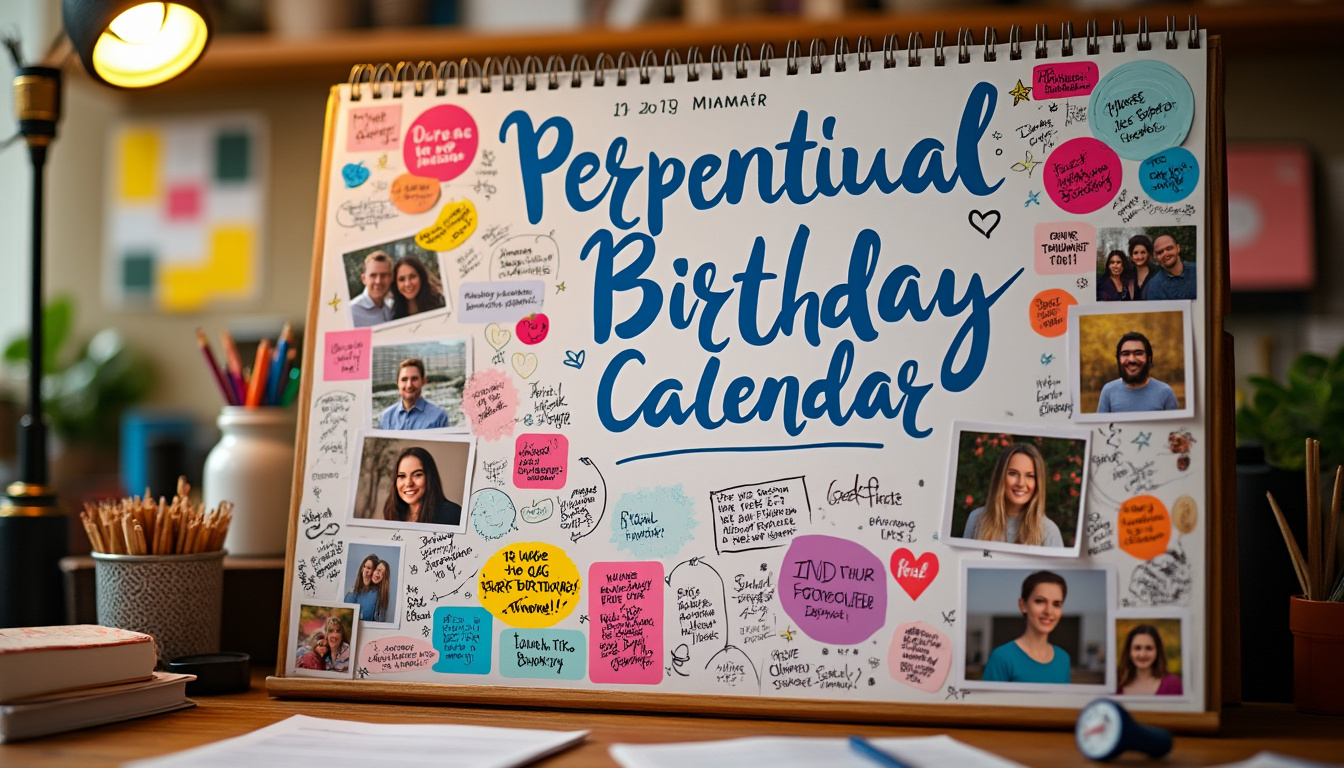 découvrez comment choisir et personnaliser votre calendrier anniversaire perpétuel pour ne jamais oublier une date importante. guide pratique et astuces pour un cadeau unique et durable.